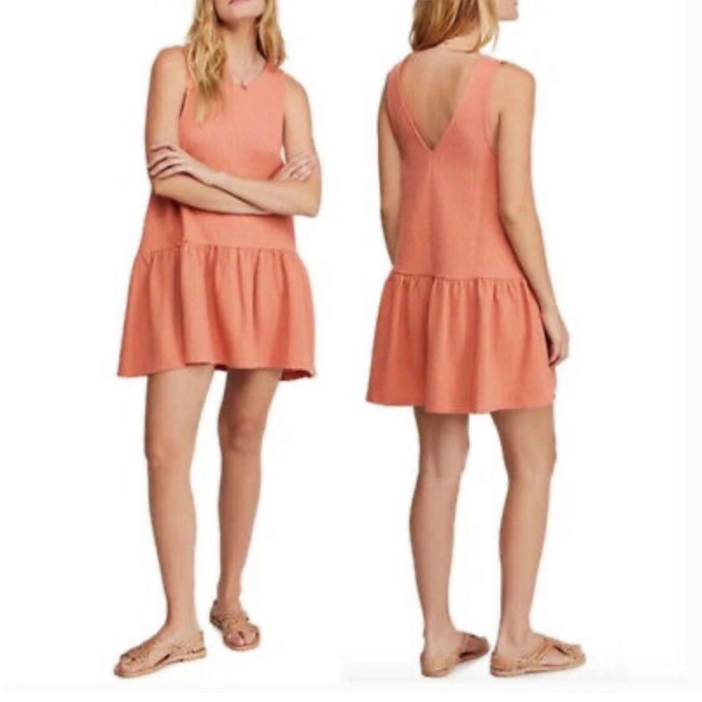 Free People Orange Easy Street Mini Dress